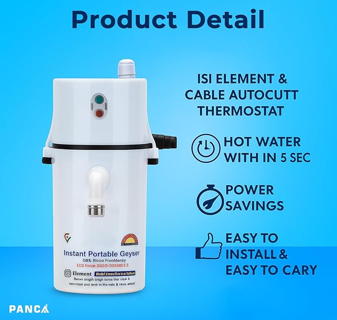 Instant Electric Water Geyser(Random Colours Available)